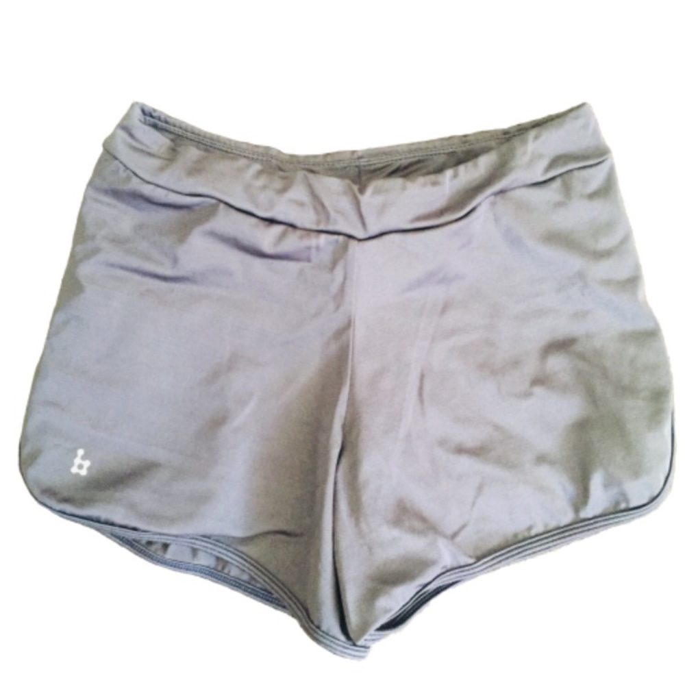 BRASILSUL Metallic Pewter Grey Biker Cycle Shorts Gym Athleisure Y2K Medium M